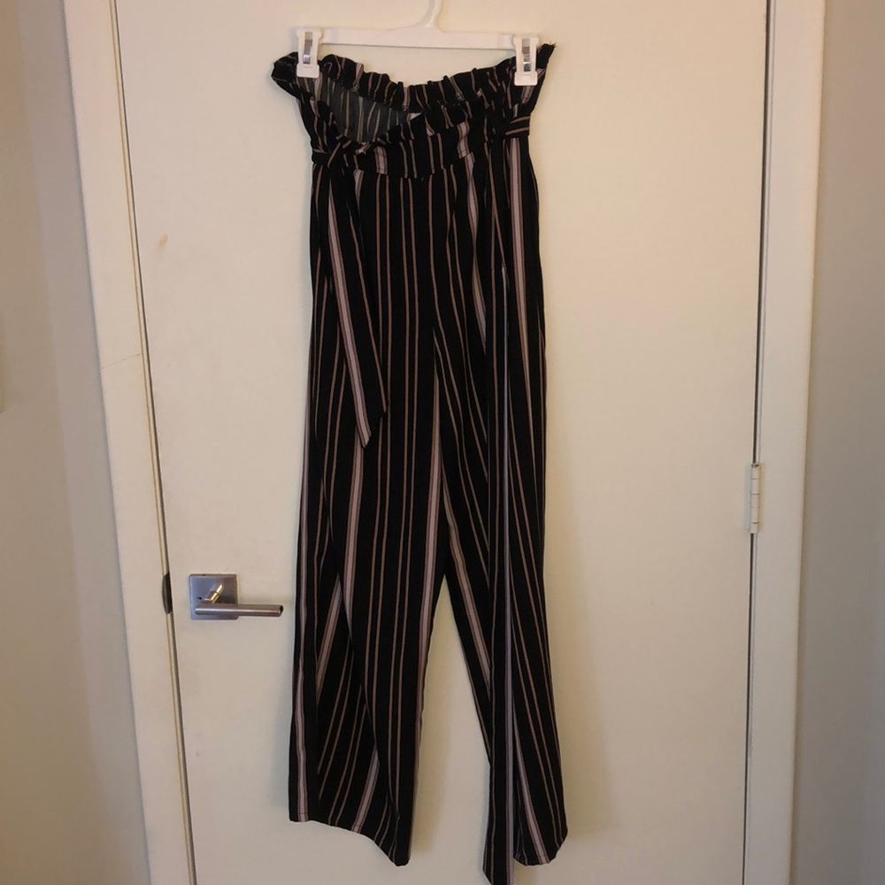 Striped Paper Bag Pants Size Small